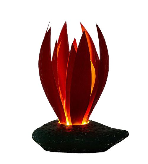 Lotus in red art of lamp uncommongoods